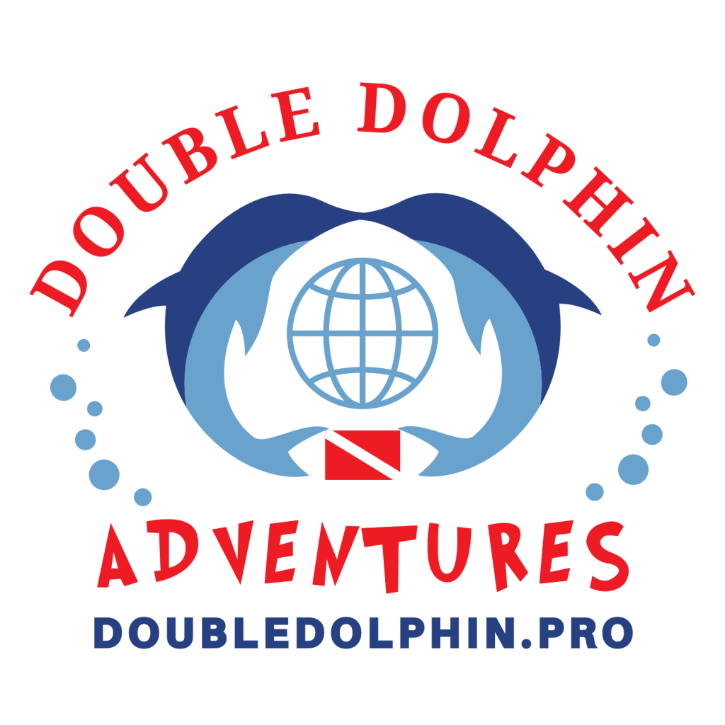 DOUBLE DOLPHIN (on white)